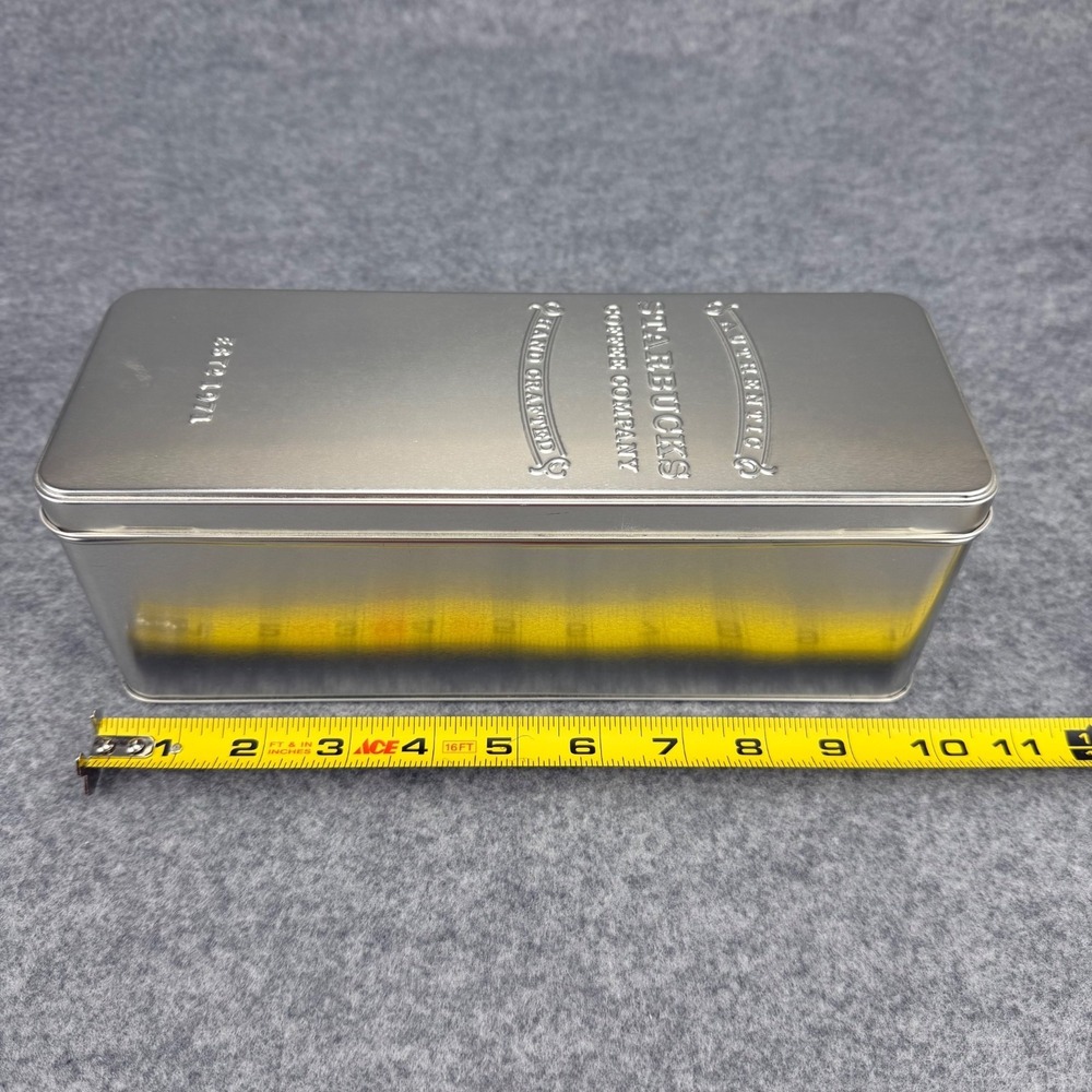 Starbucks Authentic Hand Crafted Coffee Company Metal Coffee Storage Tin Silver - Picture 4 of 6